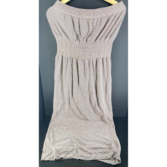 Lark + Grey Womens L/XL Striped Smocked Waist Sleeveless Maxi Dress Rayon/Nylon/ - Picture 1 of 4